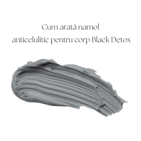 Textură nămol anticelulitic Black Detox cu particule de cărbune vegetal
